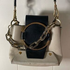 Yuzefi Delila Mini Bucket Bicolor Hand or Crossbody Bag Authentic